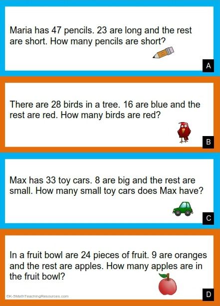 Addition And Subtraction Word Problems For Grade 2