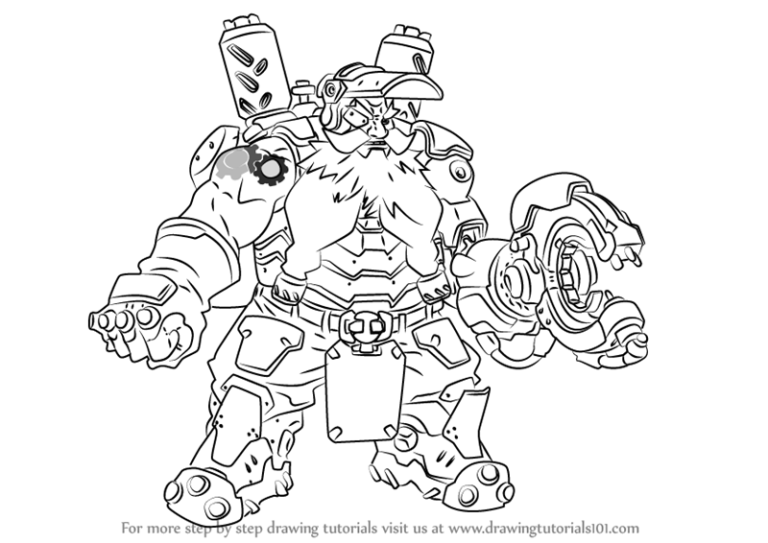 Easy Overwatch Coloring Pages