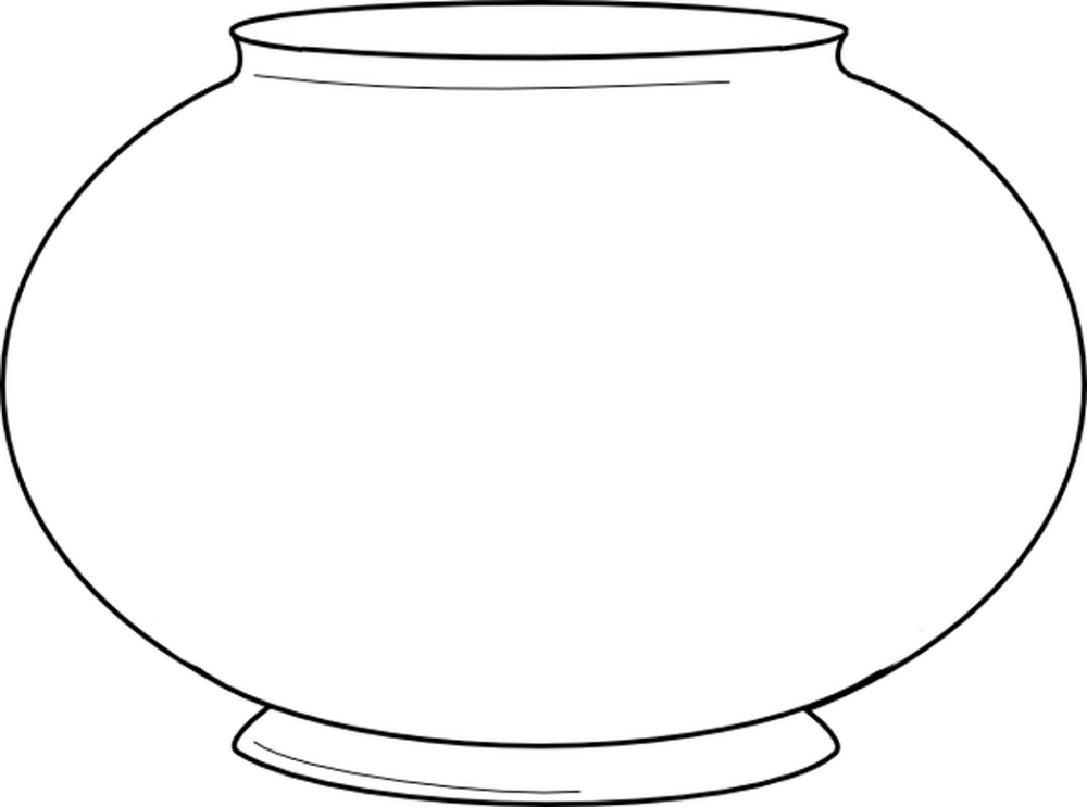 Empty Fish Bowl Coloring Page