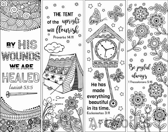 Free Bible Verse Coloring Bookmarks