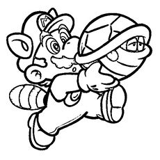 Super Mario Coloring Pages Koopa Troopa