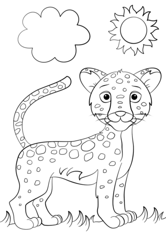 Cute Jaguar Coloring Pages