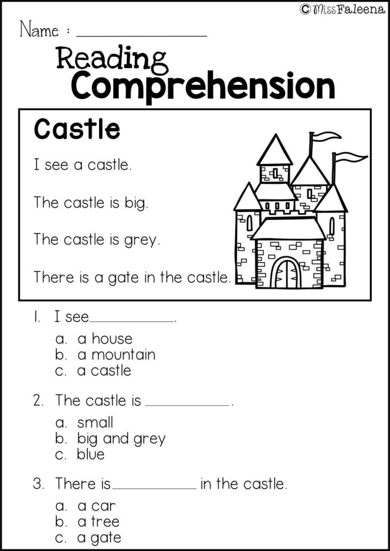 Kindergarten Worksheets Pdf English
