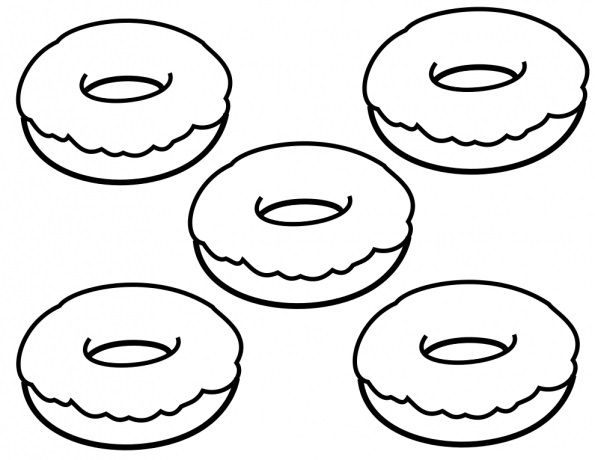 Kawaii Candy Donut Kawaii Food Coloring Pages