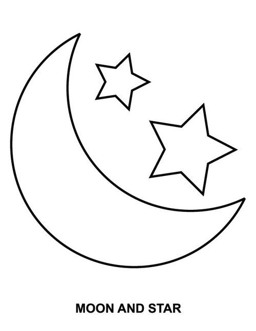 Moon And Stars Coloring Pages Printable
