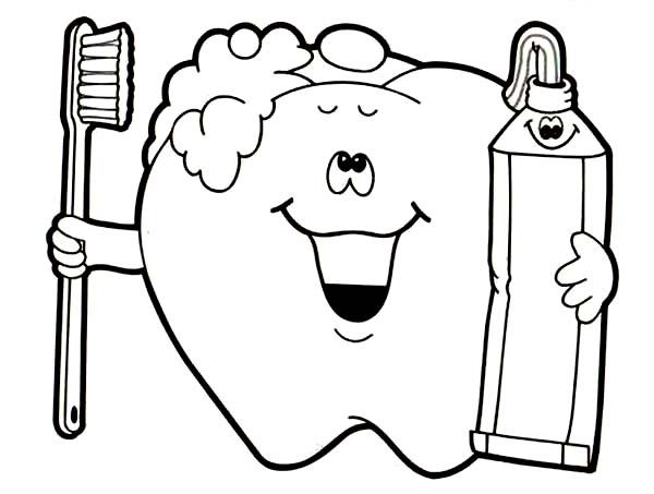 Tooth Coloring Pages For Kids