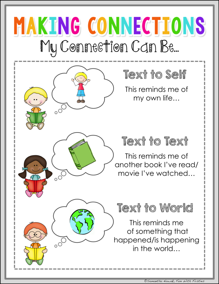 Making Connections Worksheet First Grade