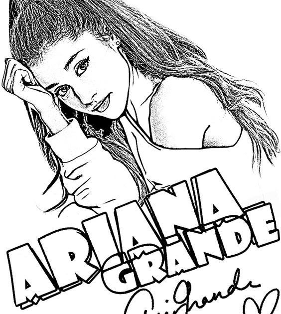 Ariana Grande Coloring Page Printable
