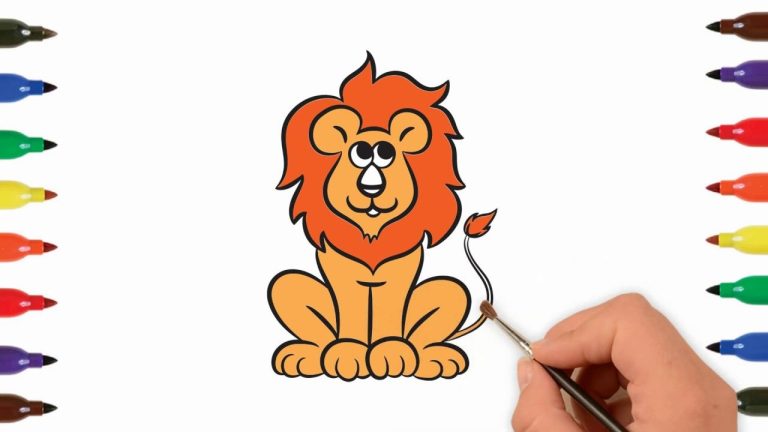 Lion Colouring Drawing