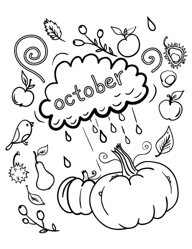October Coloring Pages Pdf