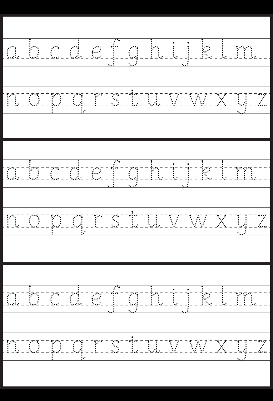 Alphabet Handwriting Worksheets Free Printables