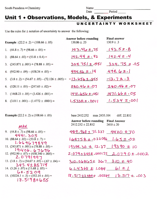 Significant Figures Worksheet Answers Key