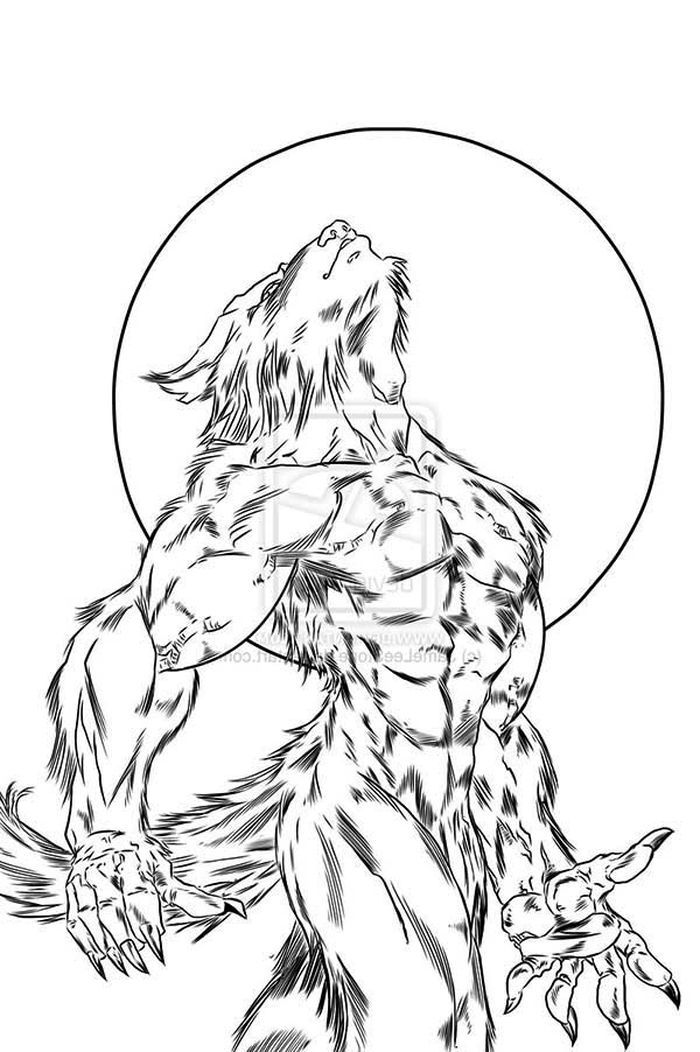 Werewolf Goosebumps Coloring Pages