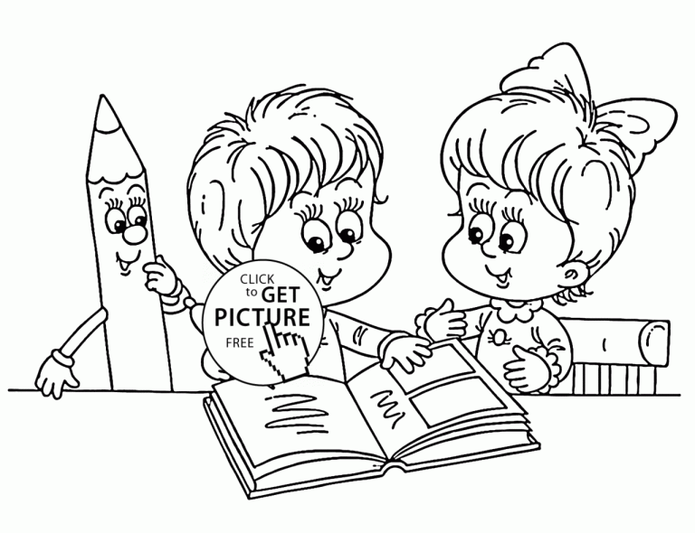 Kid Coloring Book Clipart