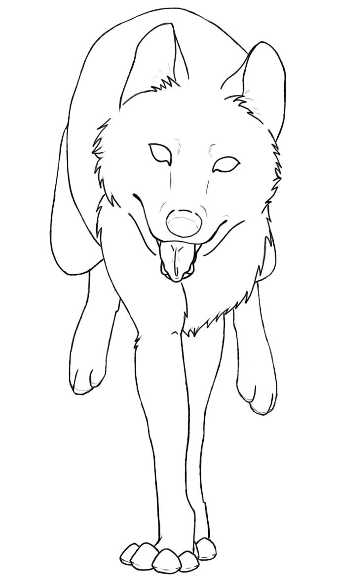 Wolf Coloring Pages Easy