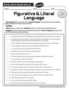 Literal And Figurative Language Worksheets With Answers