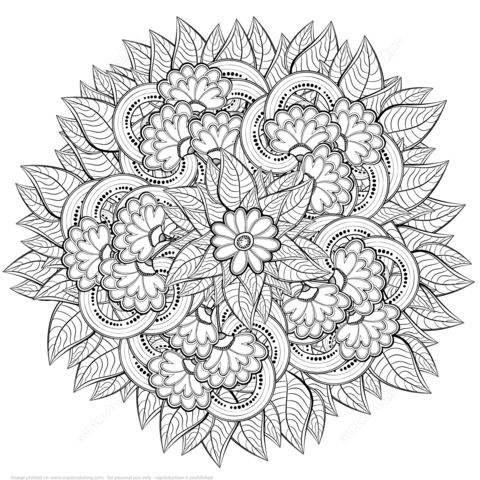 Free Printable Zen Doodle Coloring Pages
