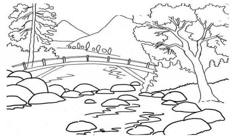 Mountain Coloring Pages Free