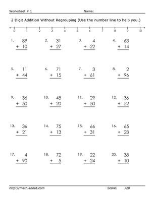 Free Addition Worksheets With Regrouping