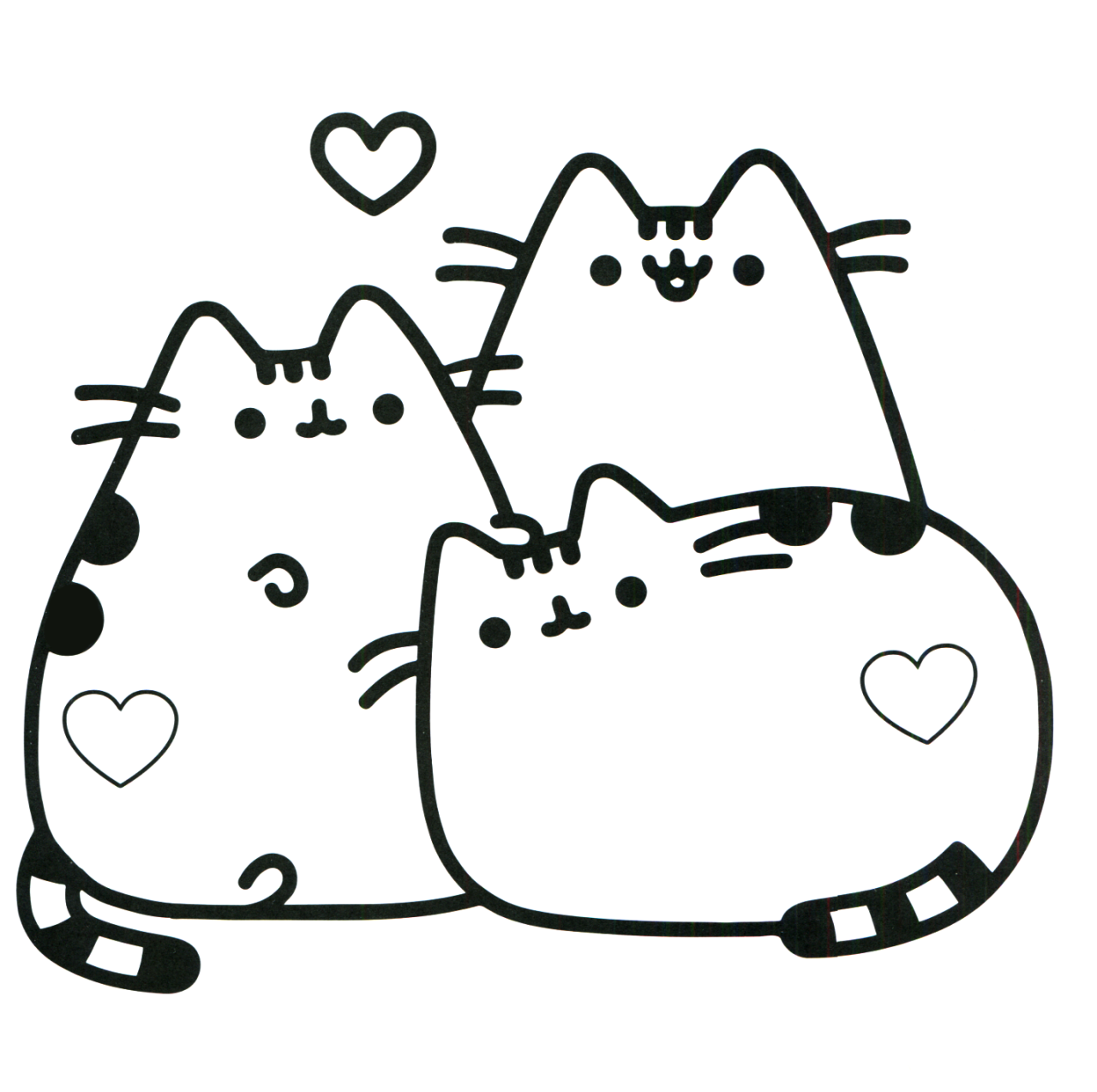 Pusheen Cute Cats Coloring Pages