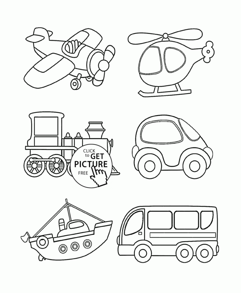 Transportation Coloring Pages For Kindergarten