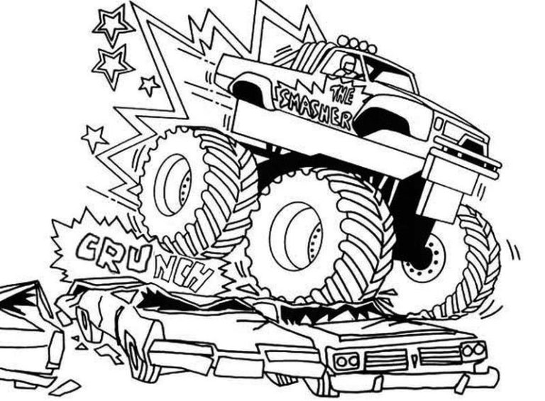 Monster Jam Coloring Pages Printable