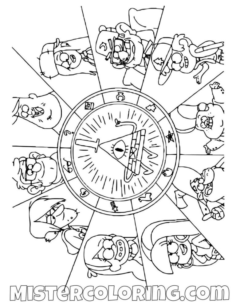 Gravity Falls Coloring Pages All Characters