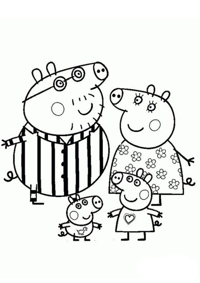 Free Printable Peppa Pig Coloring Pages For Preschoolers