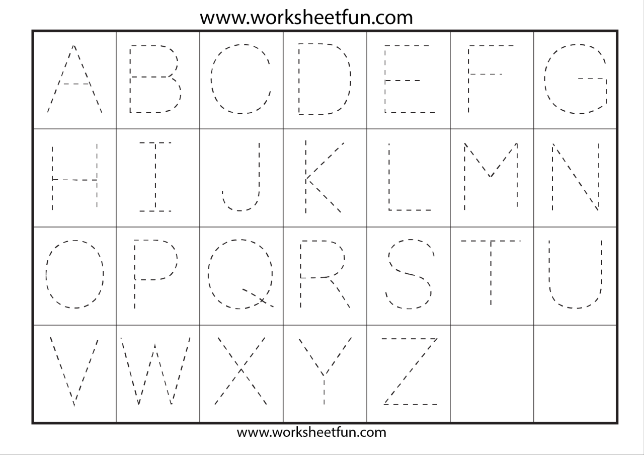 Traceable Letter Tracing Worksheets Pdf