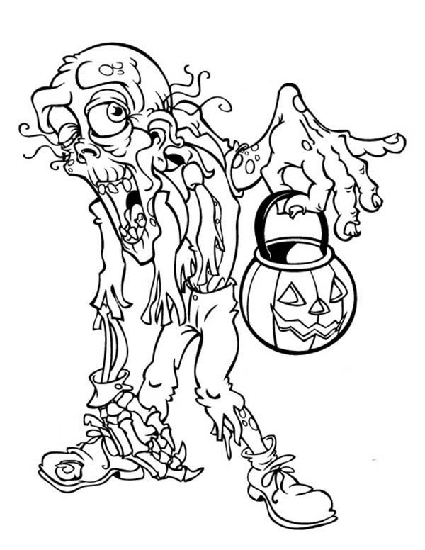 Scary Spooky Monster Coloring Scary Spooky Halloween Coloring Pages