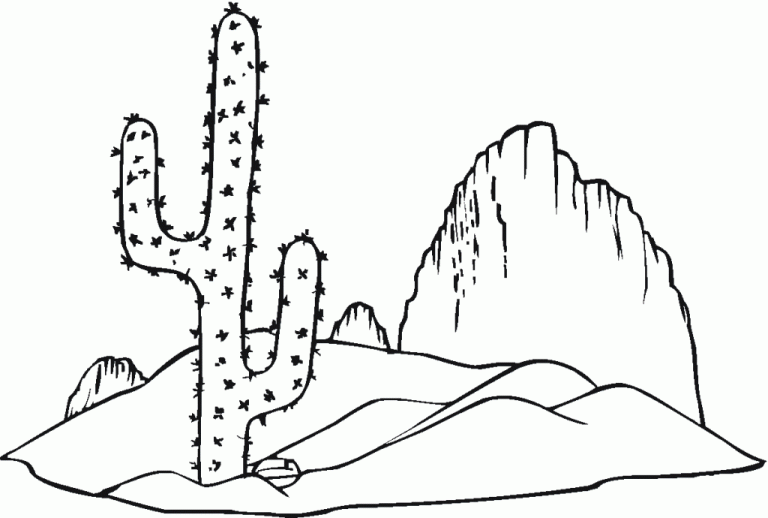 Free Printable Cactus Coloring Pages Printable