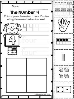 Number Sense Worksheets For Kindergarten