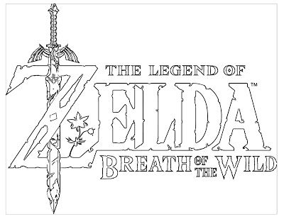 Master Sword Legend Of Zelda Breath Of The Wild Coloring Pages