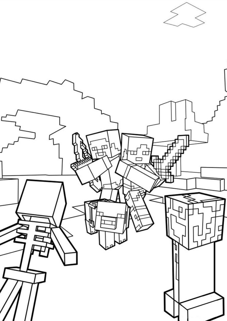 Minecraft Colouring In Printable