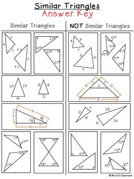 Similar Triangles Missing Sides Worksheet Answer Key
