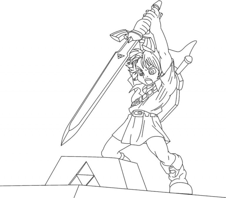 Legend Of Zelda Breath Of The Wild Link Coloring Pages