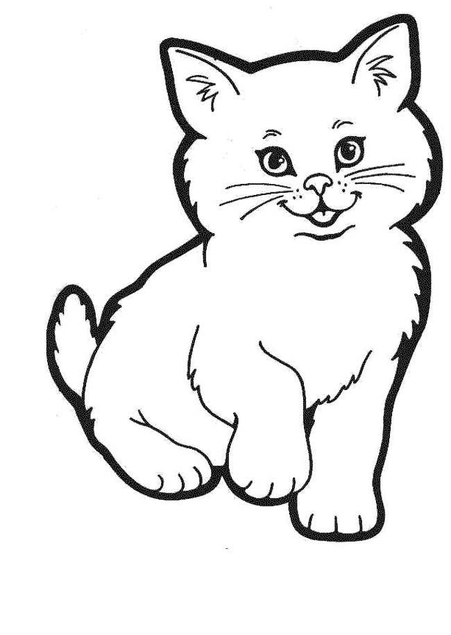 Cartoon Cat For Coloring