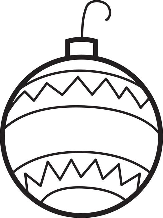 Blank Christmas Ornament Coloring Page