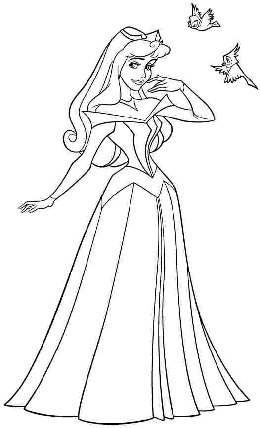 Sleeping Beauty Aurora Coloring Pages