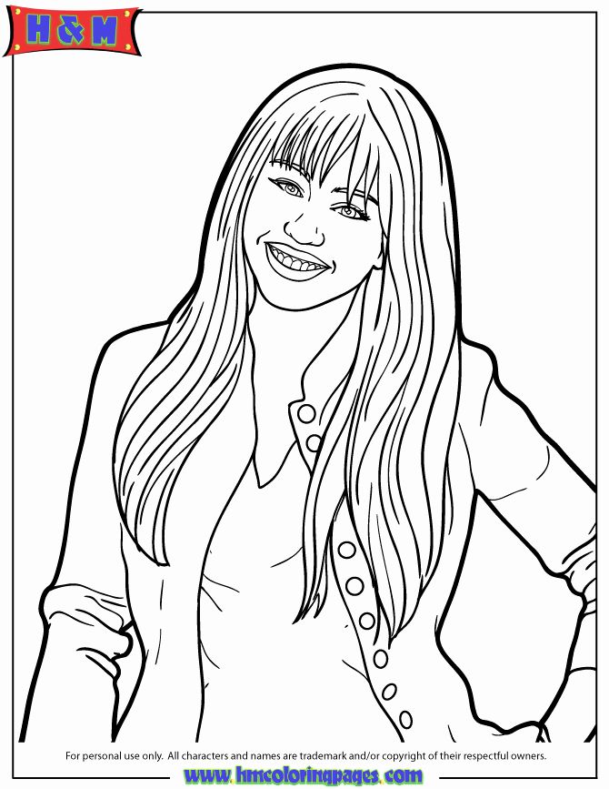 Disney Channel Hannah Montana Coloring Pages