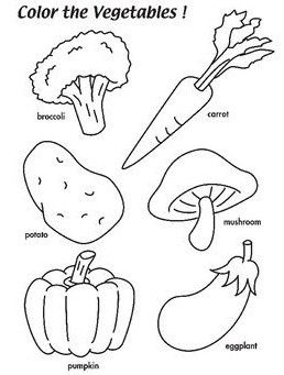 Vegetable Coloring Pages For Toddlers
