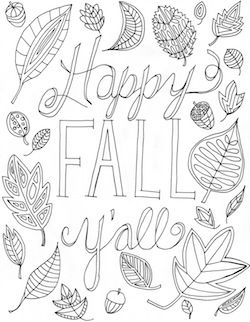 Coloring Pages Cute Fall