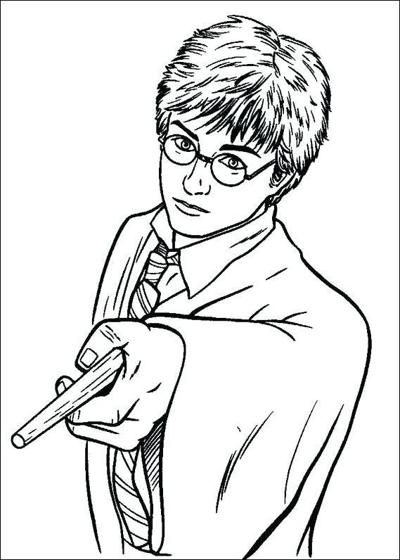 Traceable Free Printable Easy Harry Potter Coloring Pages