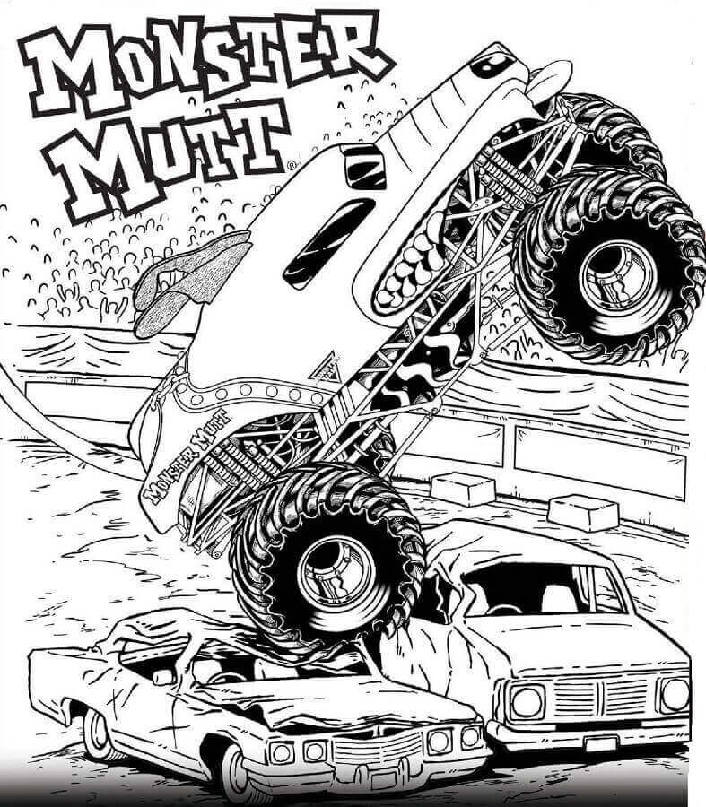 Monster Jam Coloring Pages For Kids