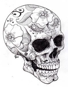 Printable Skull Halloween Coloring Pages
