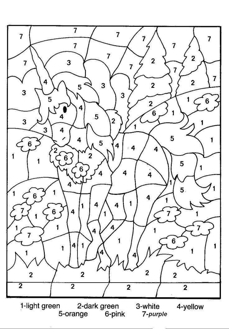 Free Color By Number Worksheets For Adults