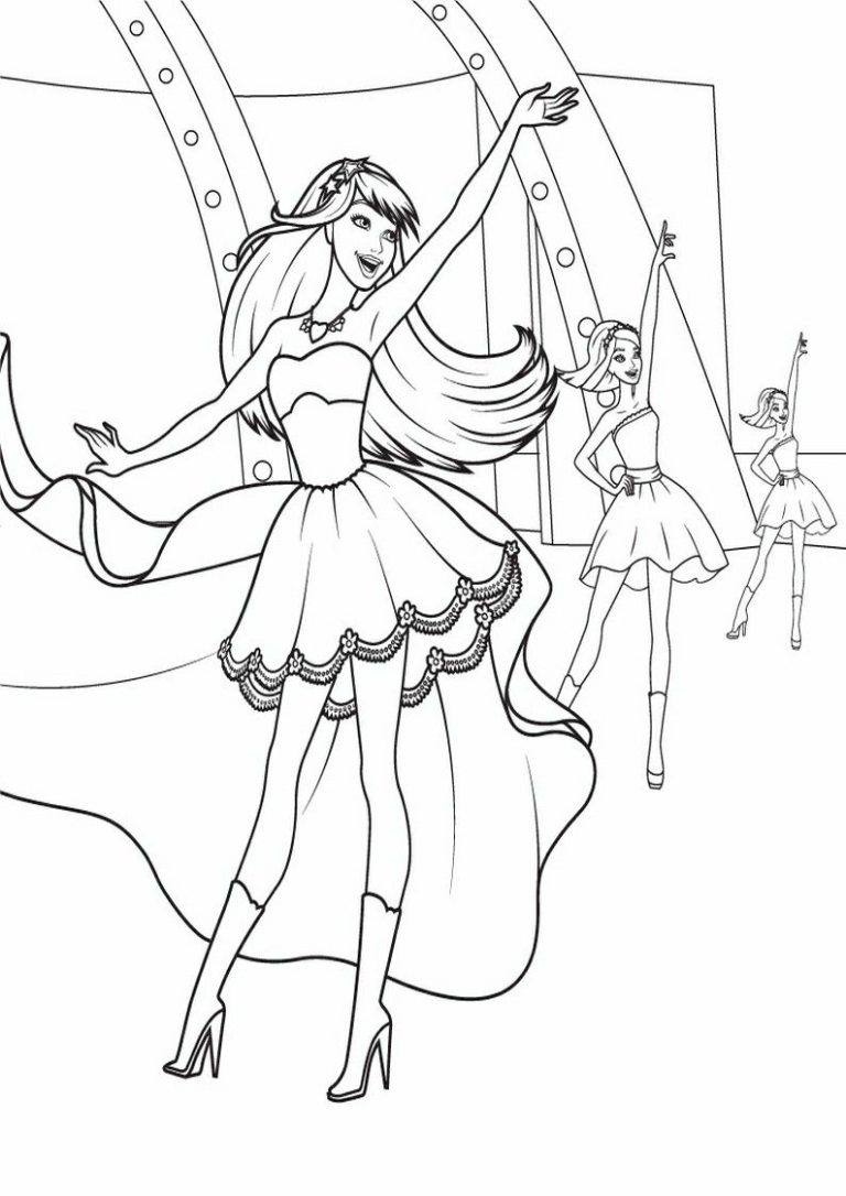 Fashion Fairytale Summer Barbie Coloring Pages