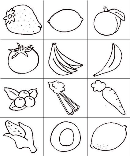 Free Printable Fruit And Vegetable Coloring Pages