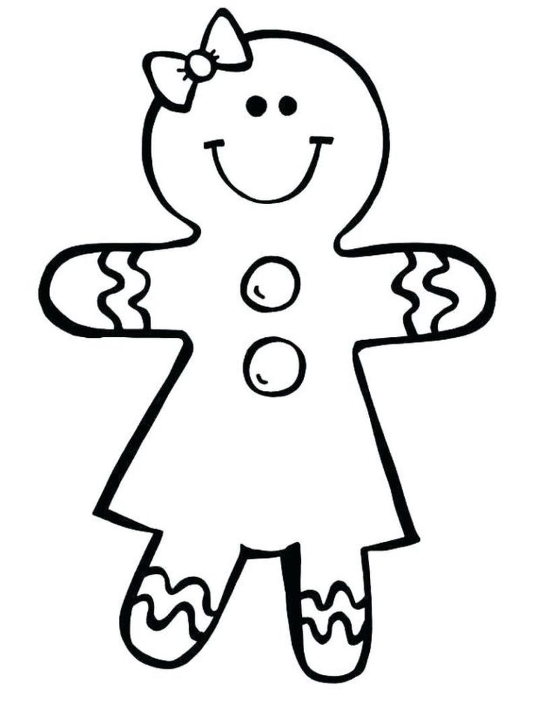 Free Printable Coloring Pages Gingerbread Man
