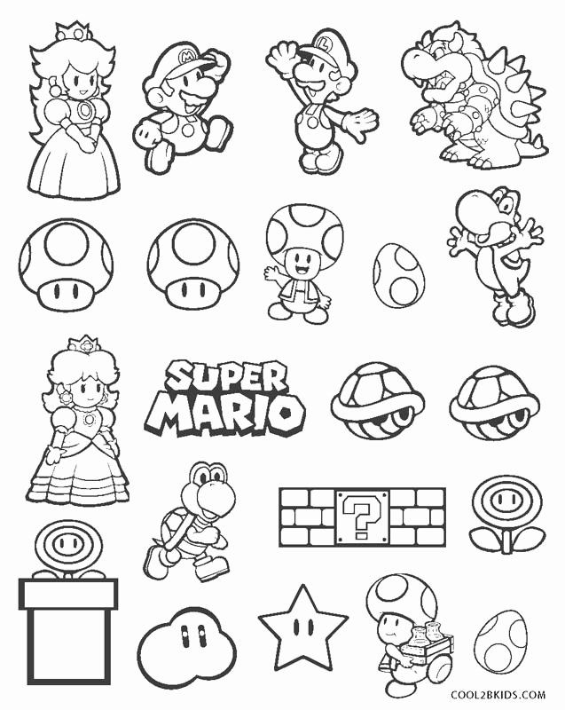 Super Mario Bros Coloring Sheets